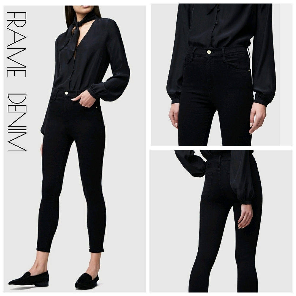 FRAME Denim • Le Color Cropin Film Noir
